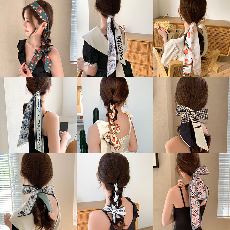 葵螂鳕发带丝巾绑发长条丝巾发带女夏季森系仙美编头发发饰蝴蝶结丝带