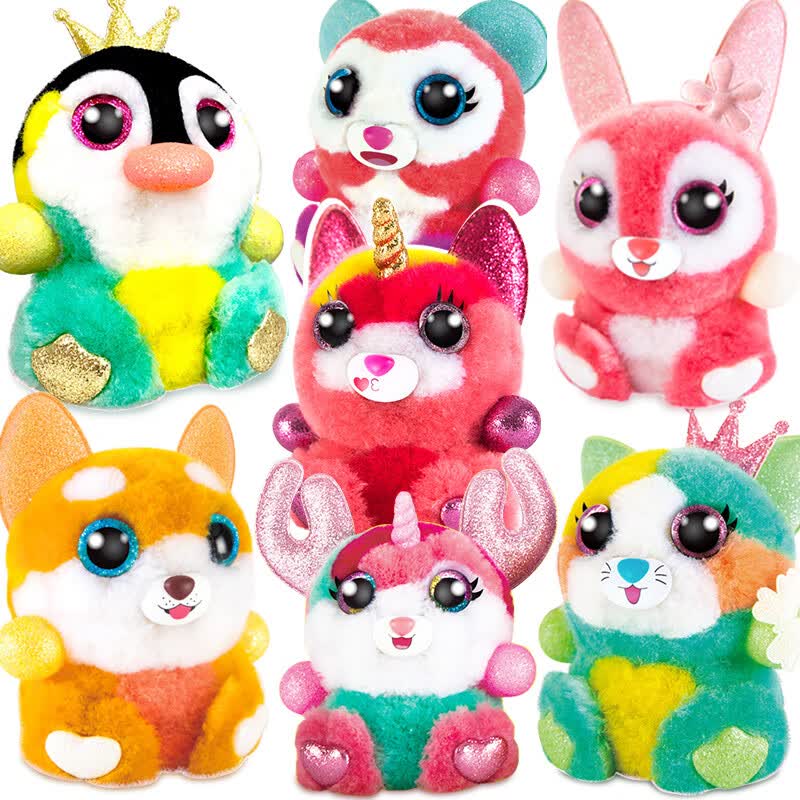 绒豆豆玩具儿童溶豆豆毛绒公仔diy手工制作娃娃立体玩偶礼物女闺蜜