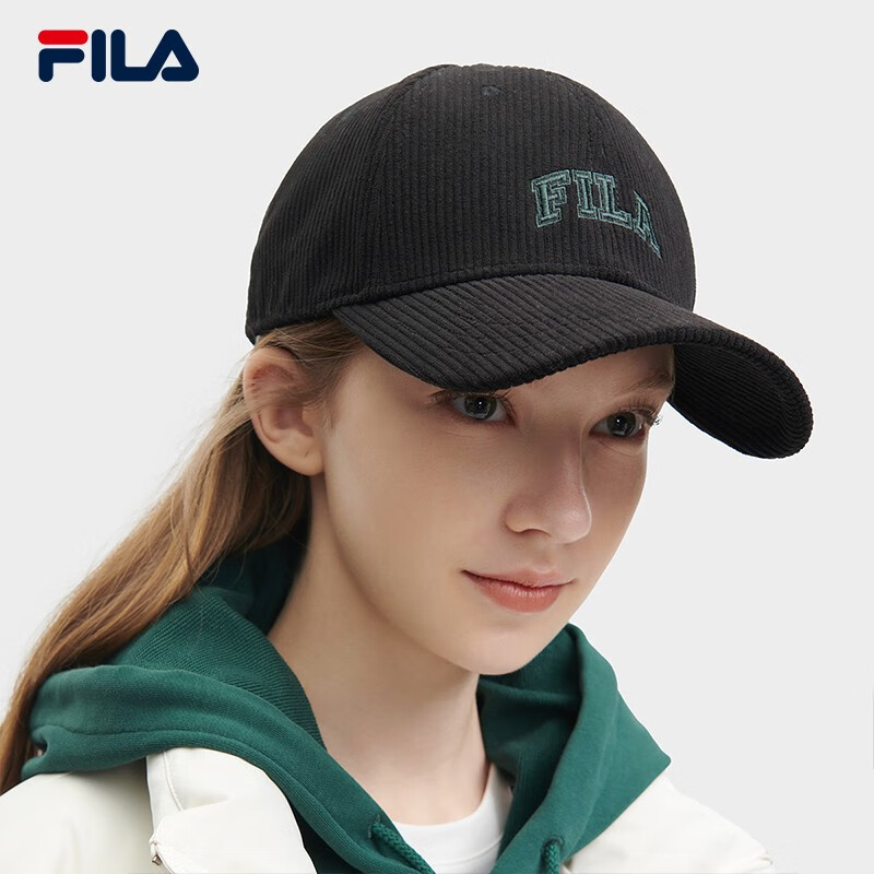 FILA 斐乐官方情侣款棒球帽2023冬新款时尚休闲百搭鸭舌帽遮阳帽 正黑色-BK XS怎么看?