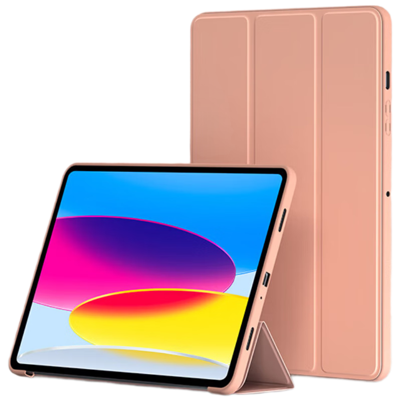 畢亞茲適用2025/22款A16芯片iPad11/10保護套 蘋果平板電腦 11/10.9英寸智能休眠保護殼 PB382-嬰兒粉
