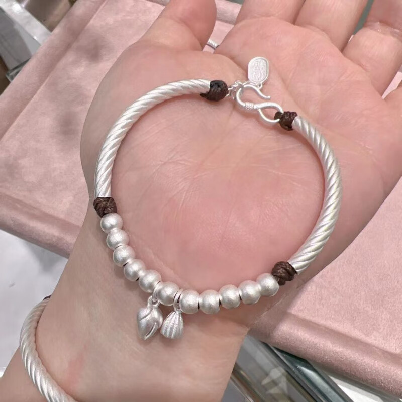 蒂宝莱(dibaolai)两世欢手链银【福气满满】蓬古法手链 图色