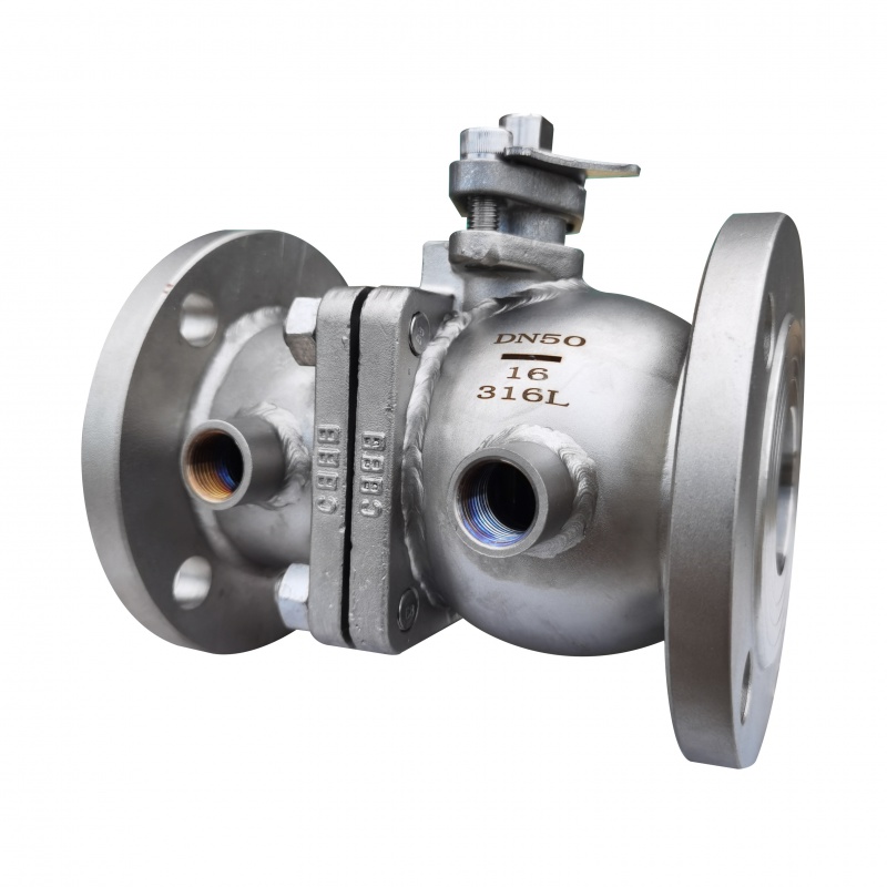 夹套保温球阀dn65不锈钢316l高温导热油沥青蒸汽加热阀门一体分体 n65