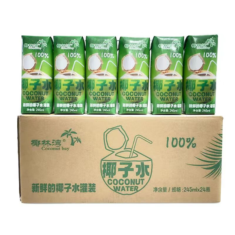 i椰林湾海南特产椰子水245ml瓶装无添加椰青果汁运动饮料 245ml 6瓶 0