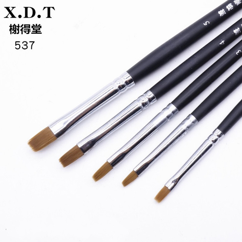 平峰水粉水彩油画平扫上色笔丙烯笔12345号套装文具画具画材考试设计