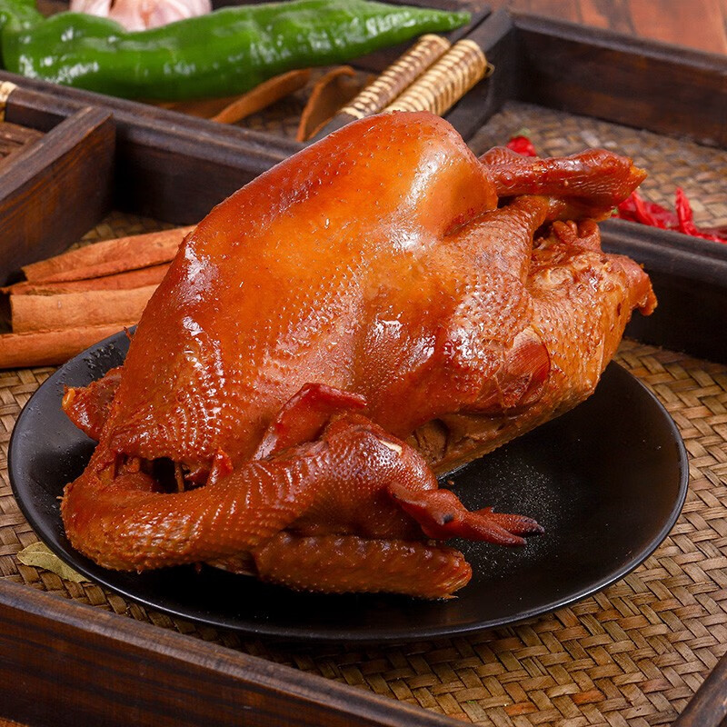 李家百年史口史口烧鸡山东东营特产熟食腊味开袋即食休闲零食2年半鸡