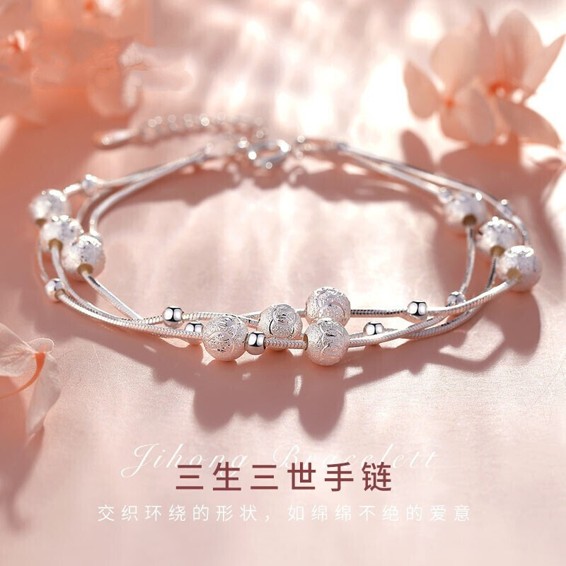 老凤祥款式999手链女三生三世时尚饰品情人节新年生日礼物送女 礼