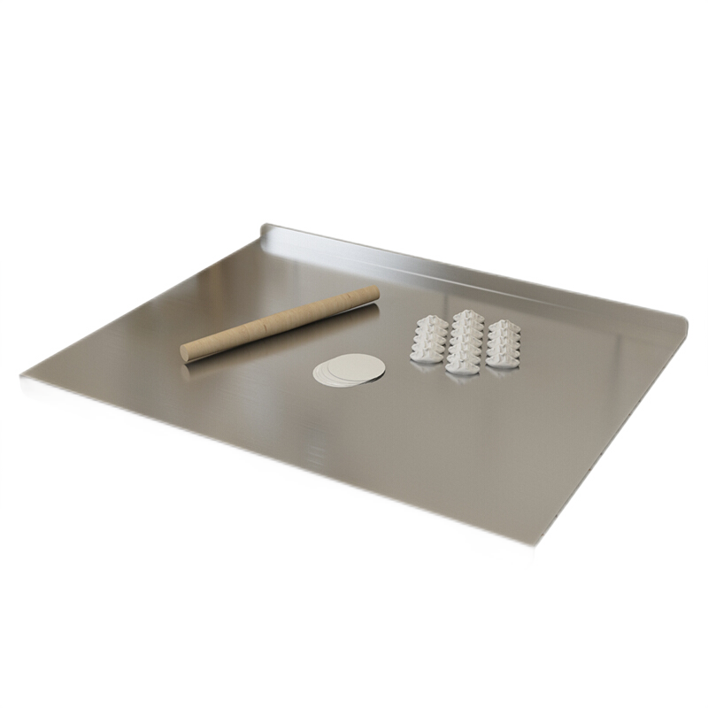 厨房304不锈钢切菜板 水果砧案板家用擀面板大号多功能揉面垫 深50长70厚1.5毫米折一边