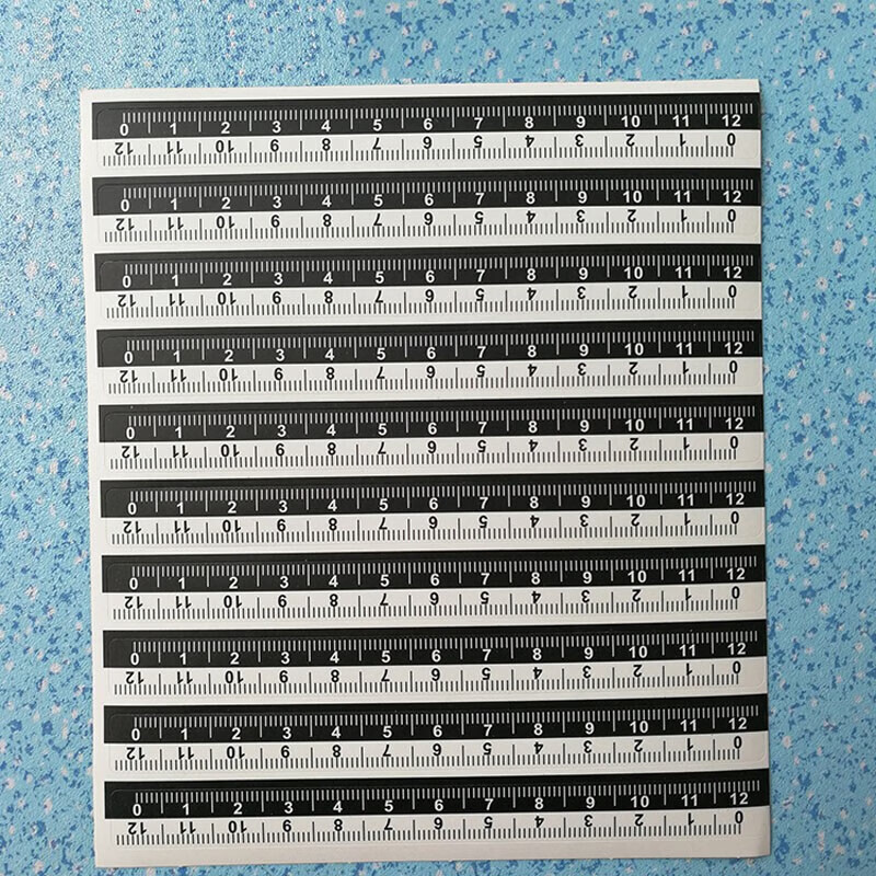 轩奕文具双色比例尺 黑白双色不干胶比例尺 照相比例尺 黑白双色12cm