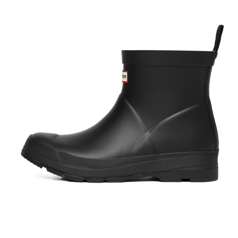 HUNTER雨靴小童靴 雨鞋涉水啞光防水防滑兒童鞋 短筒踩水鞋寶寶靴 黑色BLK 31