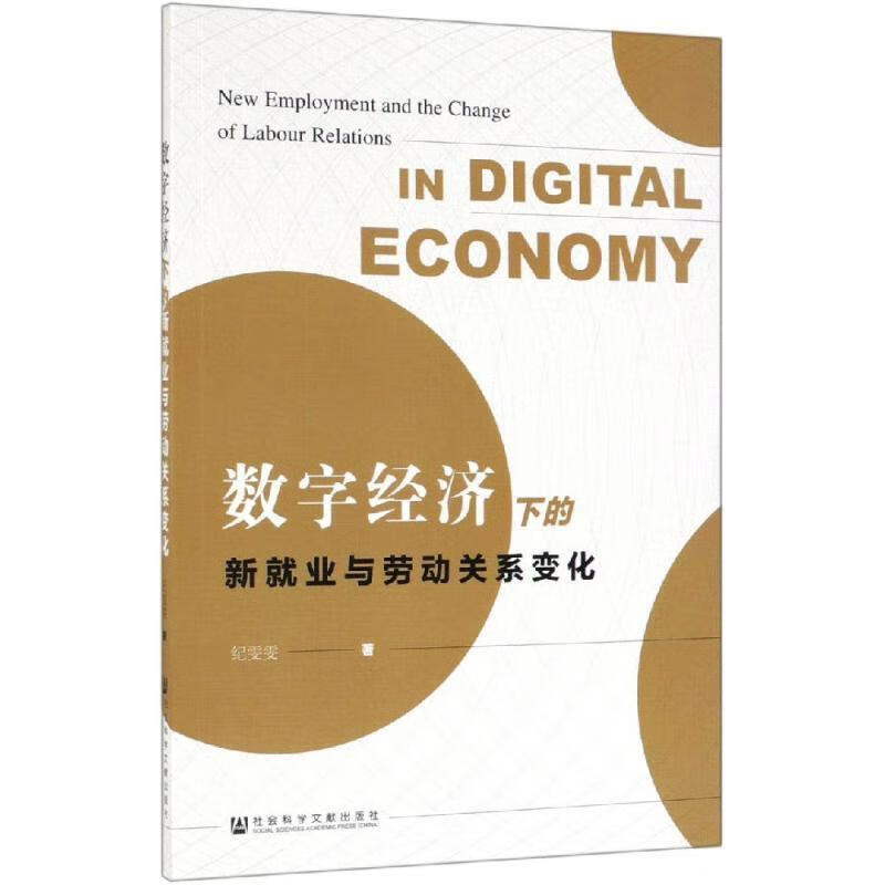 数字经济下的新就业与劳动关系变化 纪雯雯 著【正版】