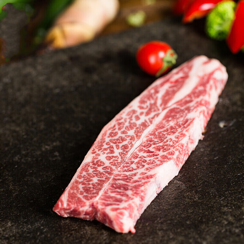 味巴哥(weibage)安格斯雪花牛小排a3牛排m3谷饲牛肉原切新鲜600g
