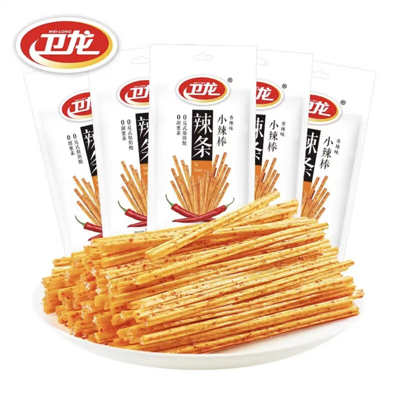 卫龙大小辣棒麻辣棒52g78克50g儿时怀旧辣条零食办公室休闲小吃 细的