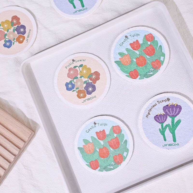 晨童晨童洗碗海绵木浆棉百洁布厨房刷锅洗碗洗碗布洗碗刷不沾油 木浆棉抹布 10片