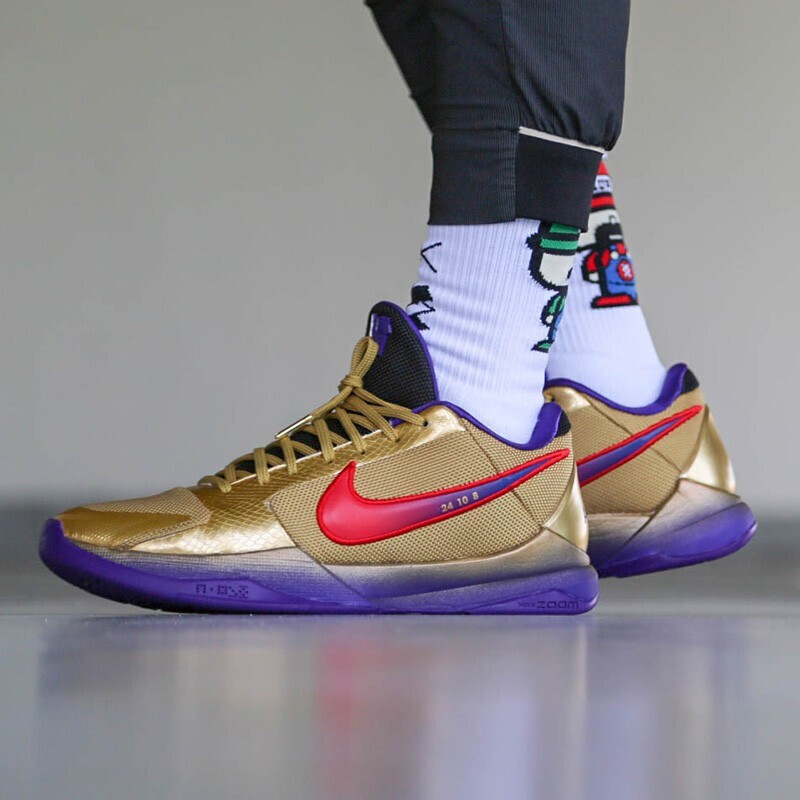 耐克(nike)zoom kobe 5 zk5 科比5代湖人实战男女运动篮球鞋 da6809