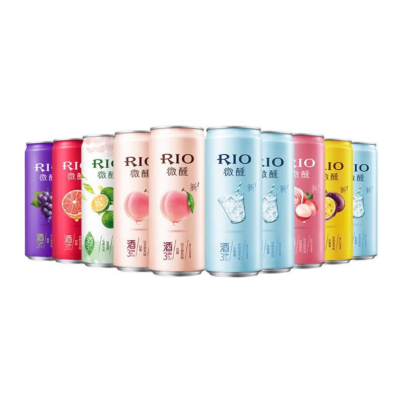 rio锐澳鸡尾酒 预调鸡尾酒 果酒 锐澳微醺系列 微醺混合口味330ml*10