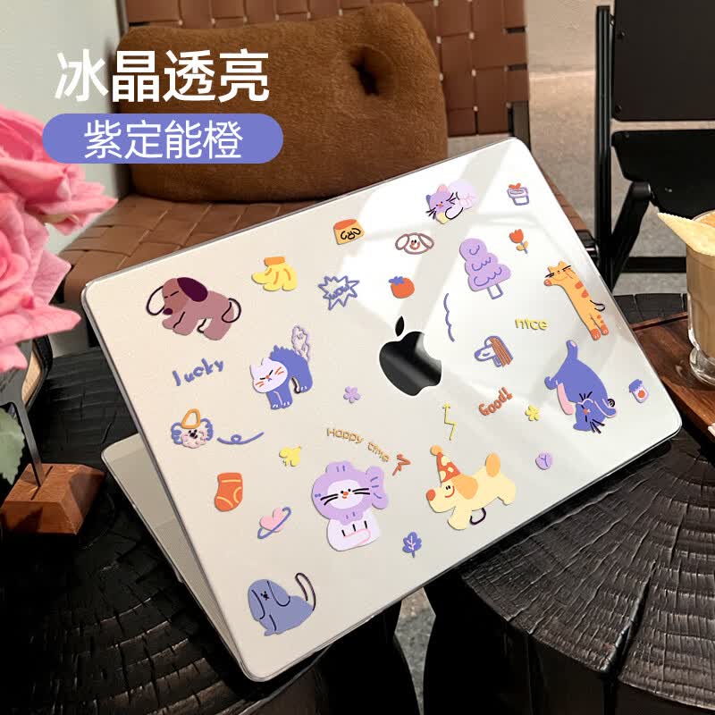 MOROCK【2025新品】适用苹果macbookair13保护壳13英寸pro笔记本14外壳mac电脑轻薄m3配件13.6透明套m2 紫定能橙 Air(13.3寸)A2337/A2179