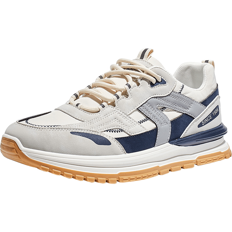 人本运动老爹鞋男网面透气跑鞋韩版潮流板鞋薄款透气男鞋 深兰 41