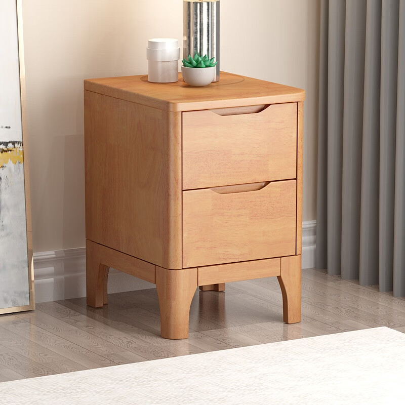 凯琳瑞 全实木床头柜北欧简约现代卧室迷你床边柜子小户型超窄 榉木色