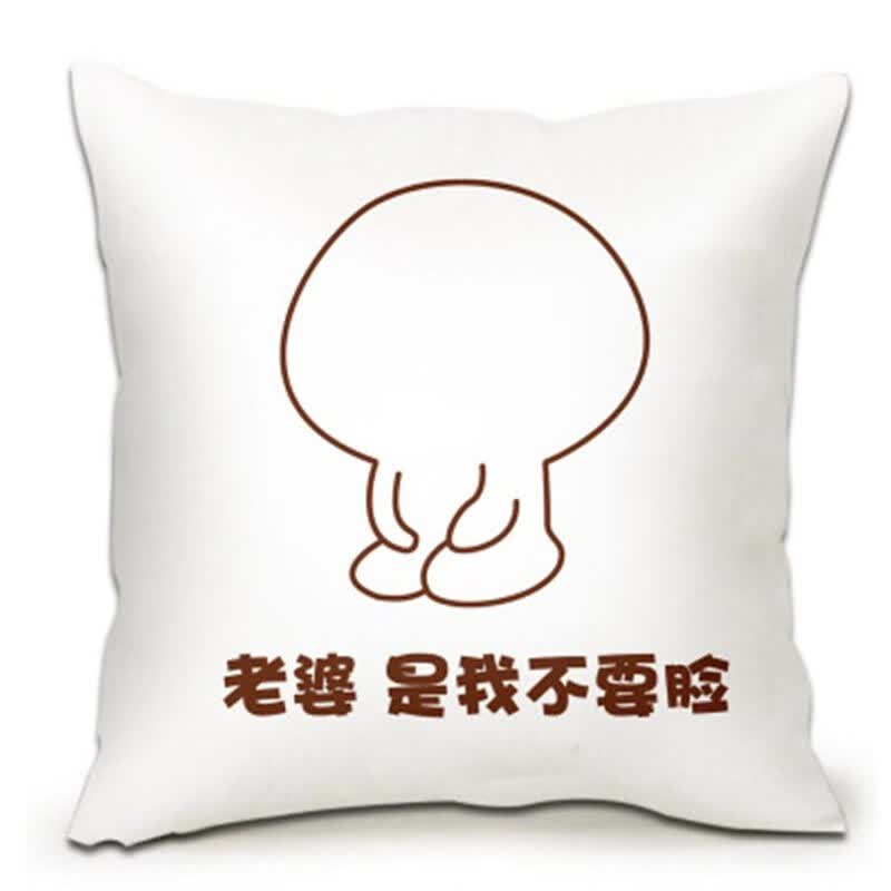 圣诞节情人节生日礼物道歉抱枕原谅我错了哄女朋友送男友表情包开心