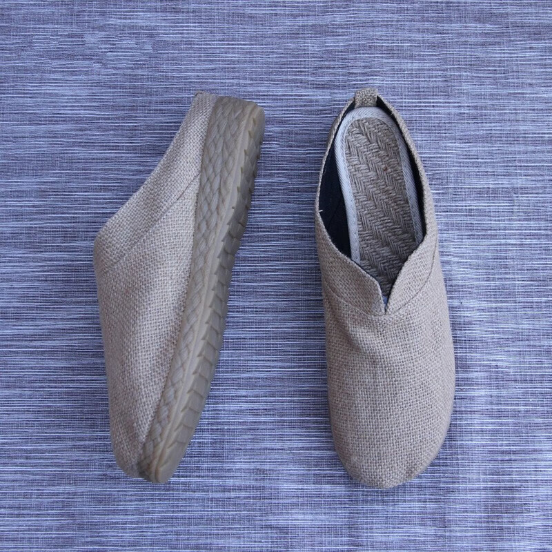 菲奢兰草鞋男纯手工甘谷麻鞋民族风亚麻套脚中国风云南手工透气麻拖鞋