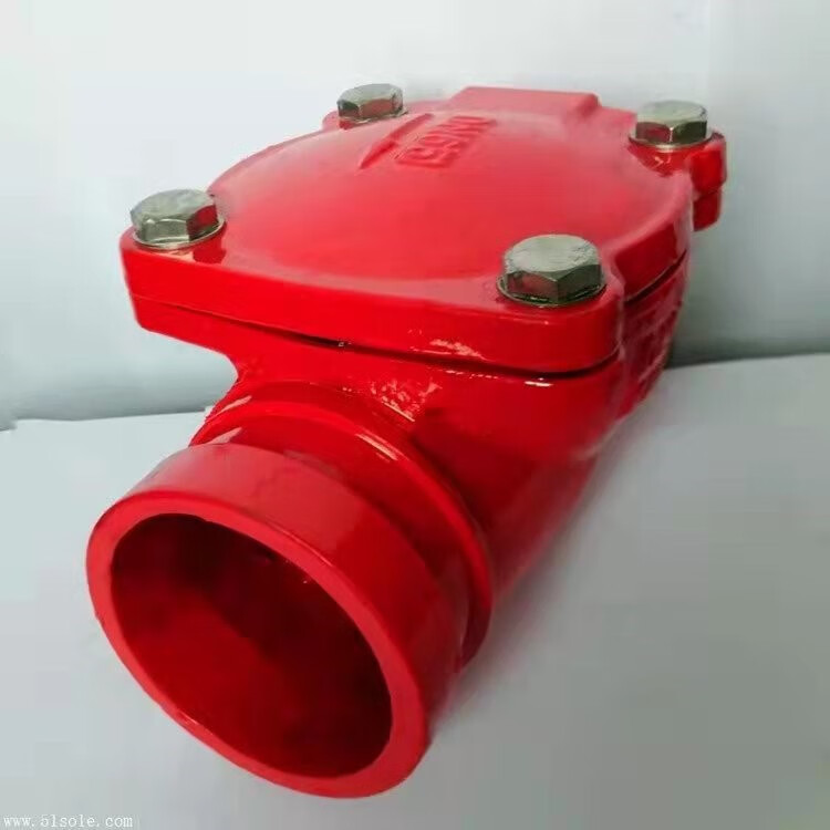 沟槽橡胶板止回阀 h84x 单向阀 逆止阀厂家直销消防专用水管铸铁 dn65