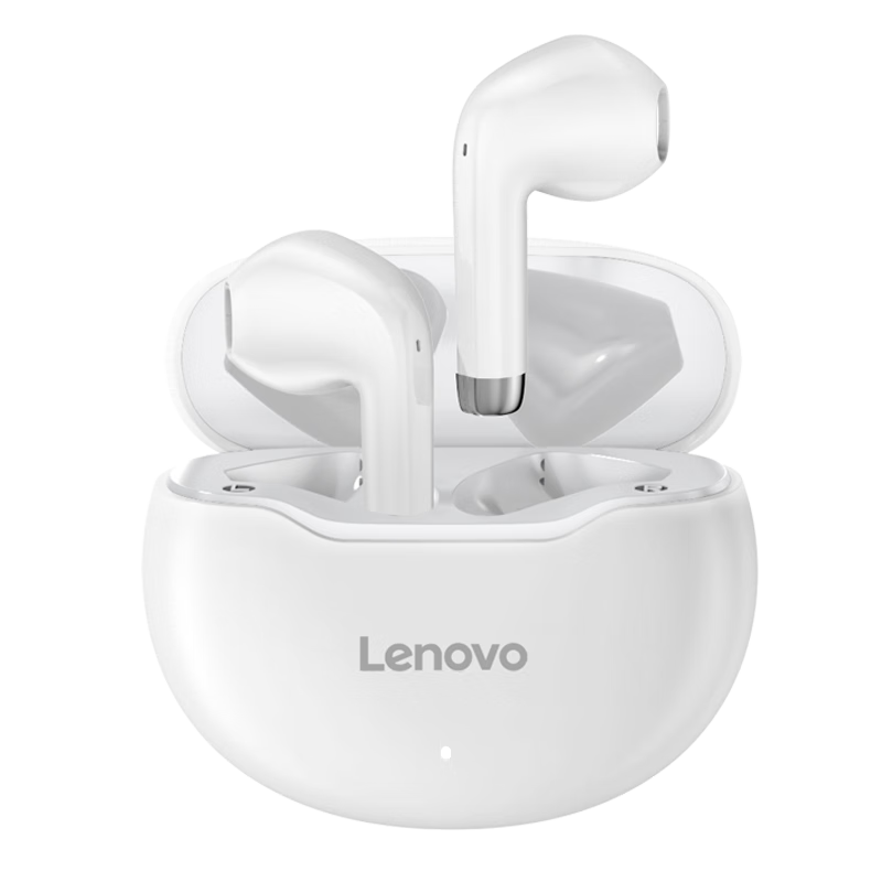 联想（lenovo）蓝牙耳机真无线 半入耳舒适佩戴 蓝牙5.3游戏运动音乐降噪耳机适用于苹果华为小米手机TC3304白色