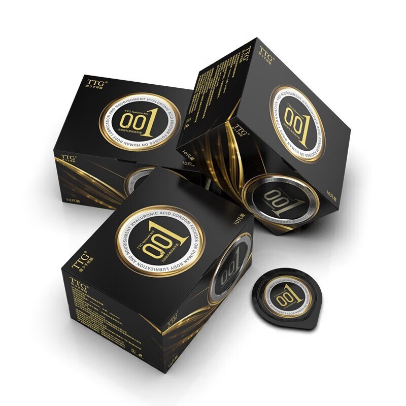 ttg天然胶乳橡胶避孕套10只装/盒安全套避孕套成人情趣用品jz 1盒装