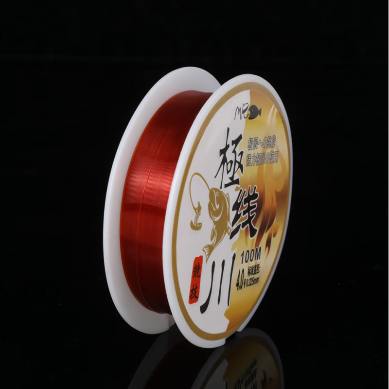 100米渔线台钓主线子线原丝海竿矶钓路亚线尼龙钓鱼线 100米酒红色 0