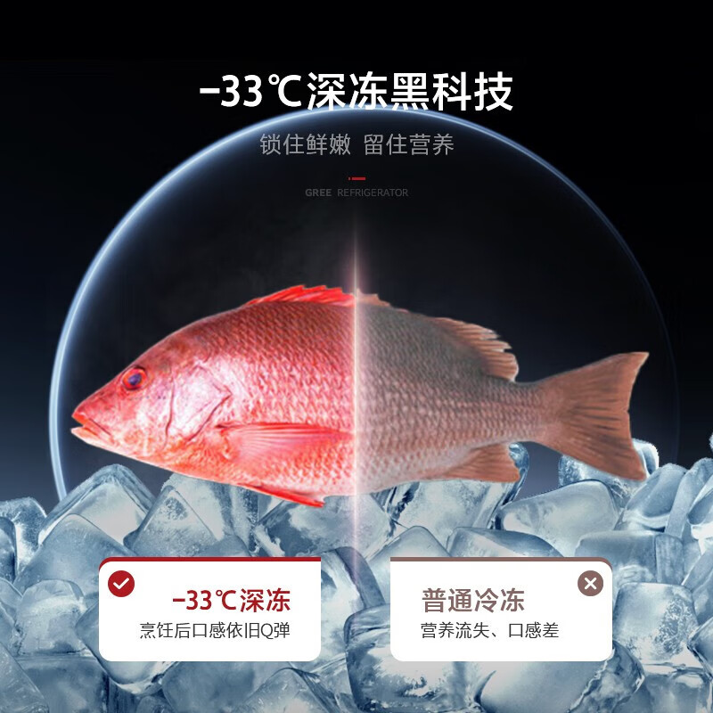 格力(GREE)晶弘冰箱549升十字对开底部散热可嵌入恒温母婴保鲜节能变频一级能效BCD-549WPSC