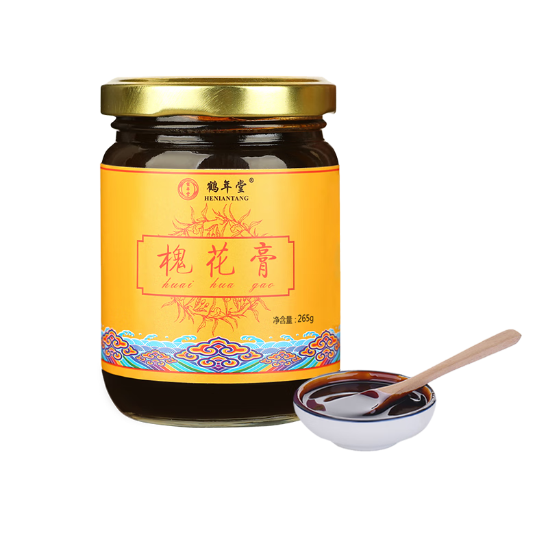 鹤年堂槐花膏 青果火麻仁桑叶甘草膏滋熬制男女即食膏方265g 一瓶装