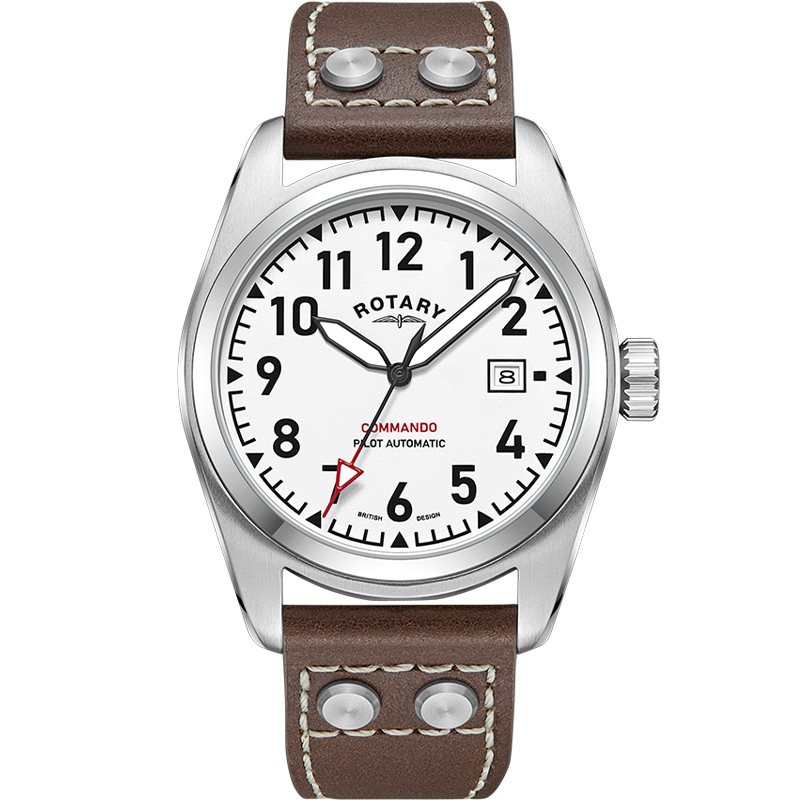 劳特莱（Rotary）英国 突击队系列男表自动机械手表飞行员欧美男士腕表生日礼物 GS05470/18