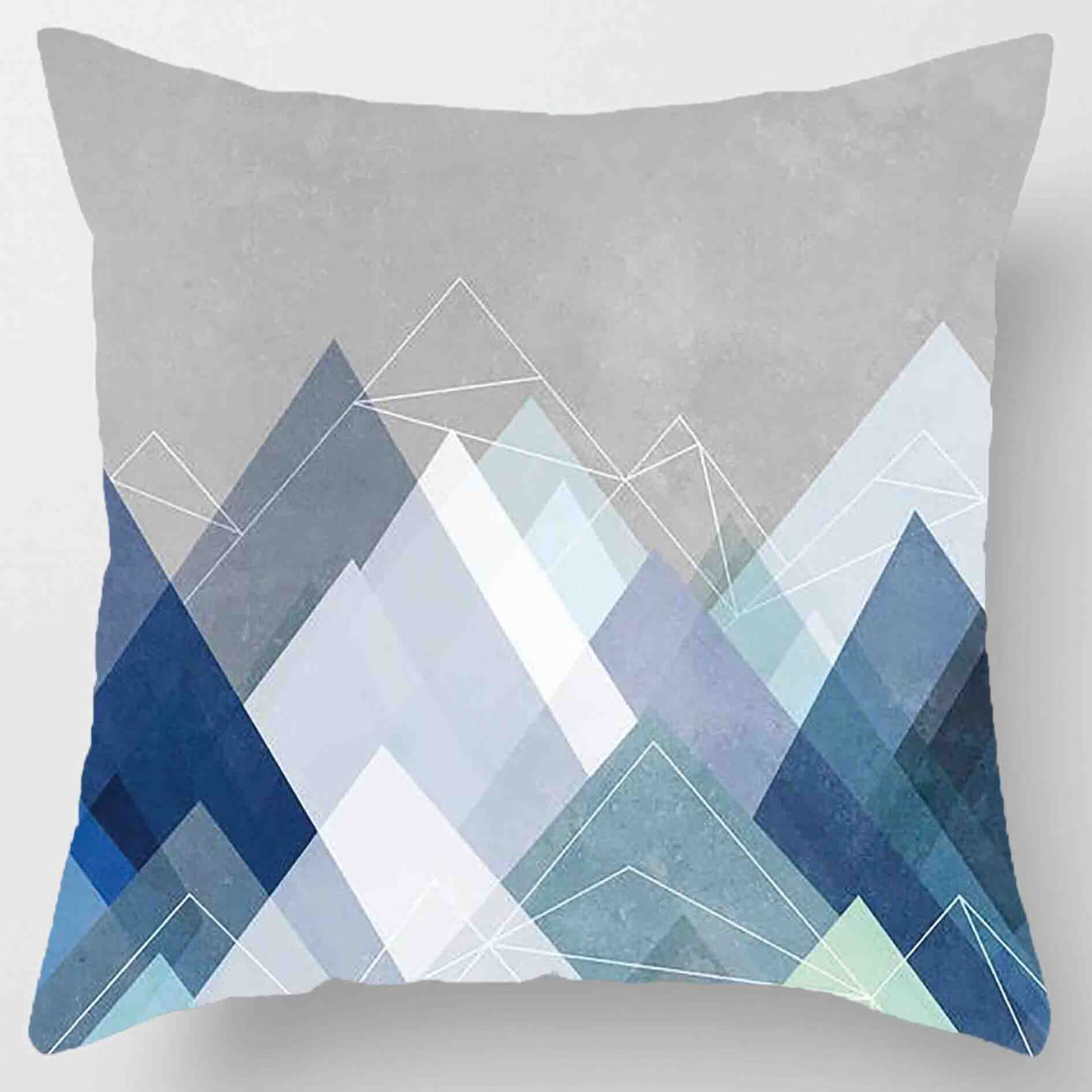 2021新款现代简约抽象桃皮绒抱枕套简约几何桃皮绒靠枕套 1 45*45cm