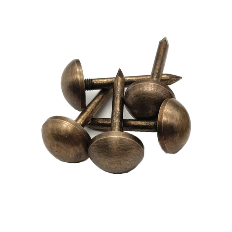 标沐仿古纯铜帽钉圆钉纯铜实心圆头钉鼔钉小泡钉装饰门钉钉 直径 0.