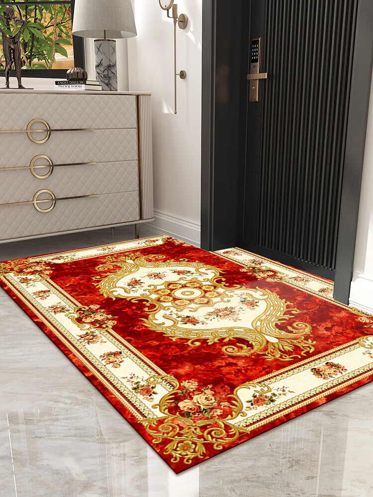 入户门地垫进门垫可擦免洗门口脚垫高端 红b 80x120cm