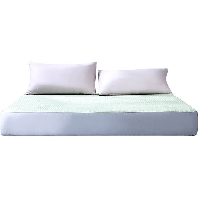 富安娜床笠款床垫保护垫 双面两用可水洗防滑保护床笠加大120*200cm绿