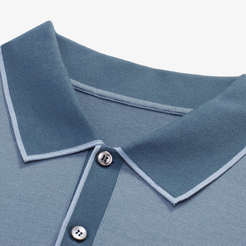 MAYOR男装夏季丝棉混纺面料微弹透气翻领浅绿polo衫 浅绿 S 165/84A