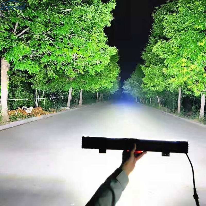 遥绾惜汽车led大灯强光长条灯12V24v挖掘机收割机灯电动车爆闪货车射灯 全新7寸大视野57珠远近光白光