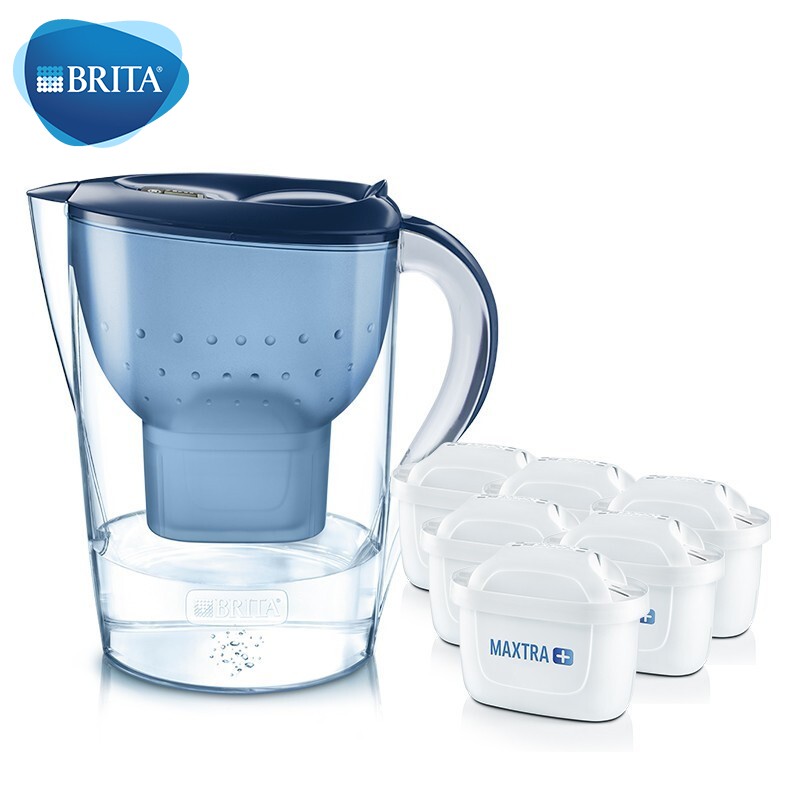 38595-碧然德(BRITA)过滤净水器 家用滤水壶 净水壶 Marella 海洋系列 3.5L(蓝)+多效滤芯 6枚装【1壶7芯】-详情图