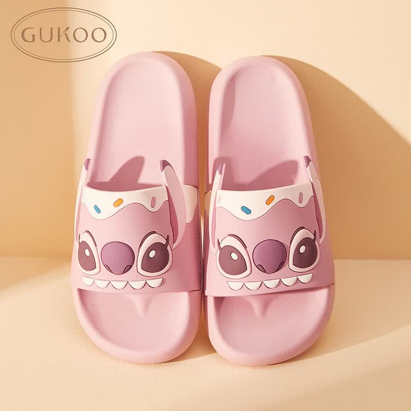果壳（Gukoo）拖鞋女夏季新款凉拖鞋史迪仔联名家居室内踩屎感浴室拖鞋Q 天堂粉拖鞋 38-39高性价比高么？