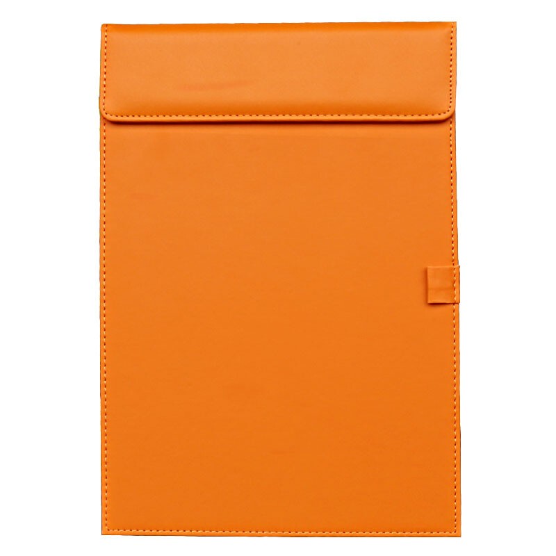 利蓝（LEADLAND）皮革会议夹写字垫板签约文件夹夹板商务办公用品资料夹子书写板垫活页定制LOGO A4黑色PU皮料A357