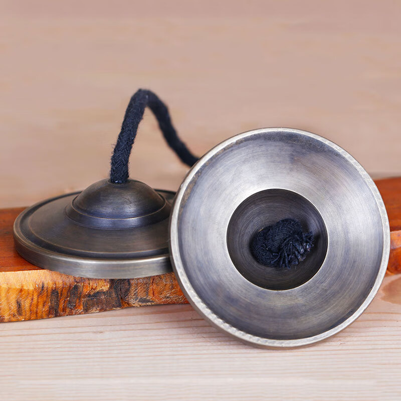 尼泊尔碰铃藏传青铜碰铃手工撞铃密宗法铃铜钹 小号