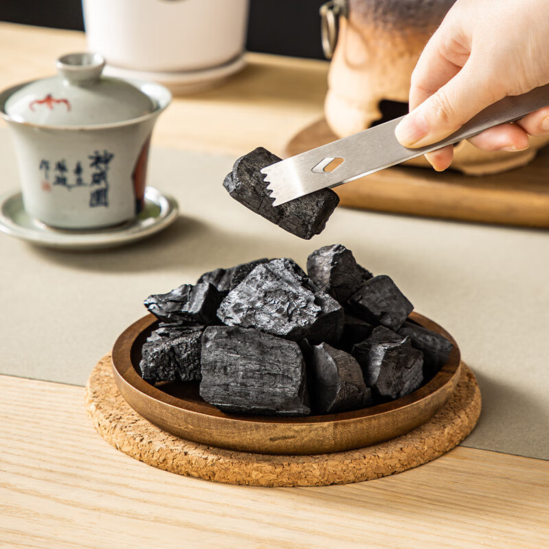 家用龙眼木炭茶室茶道核桃碳无烟耐烧乌榄橄榄果碳易燃耐烧高温碳 核桃果碳-1斤装(送助燃碳)