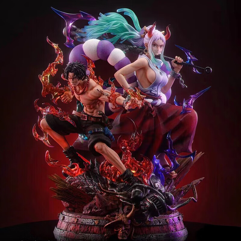 grupkids海贼王 梦幻联动 大和x艾斯 火神艾斯凯多女儿29cm大型雕像