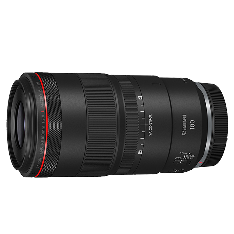 佳能（Canon） 100微距f2.8L IS USM新百微定焦单反微单红圈微距镜头 RF 100mm f/2.8L IS USM 8499元