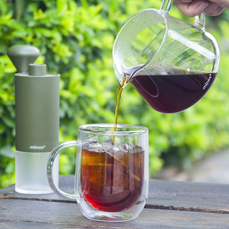 美诺思minos 双层玻璃杯 耐热防烫咖啡杯茶杯 玻璃茶水杯冷饮杯果汁杯250ml