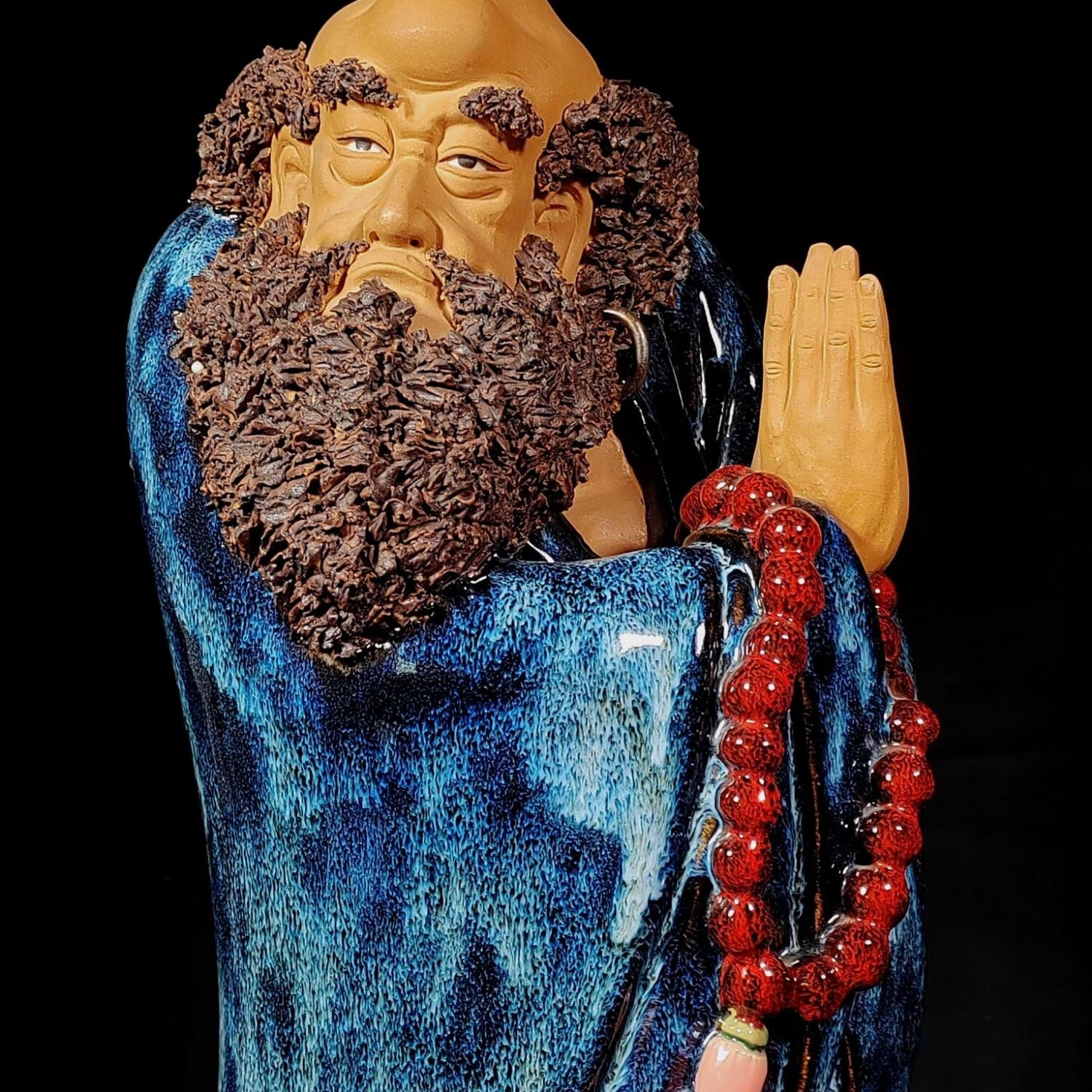 高56cm石湾窑陶瓷达摩祖师爷桌面摆件