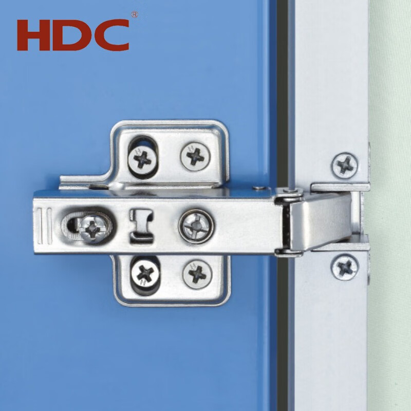 hdc固定式铝框门阻尼铰链110°开启角度合页合叶门铰五金配件 镀镍色