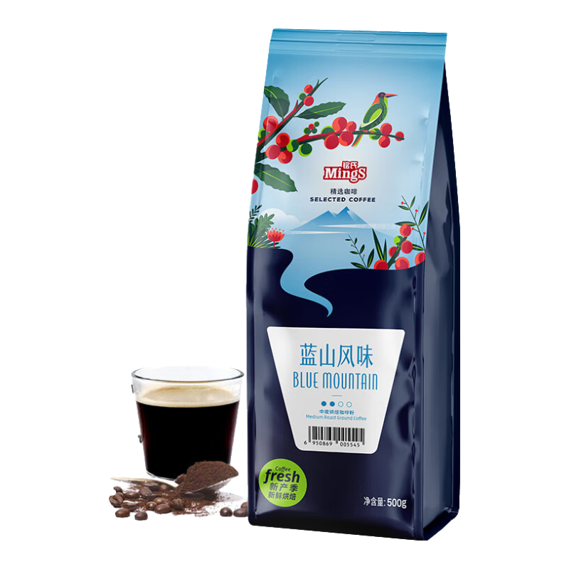 MingS 铭氏 蓝山风味 中度烘焙 咖啡粉 500g