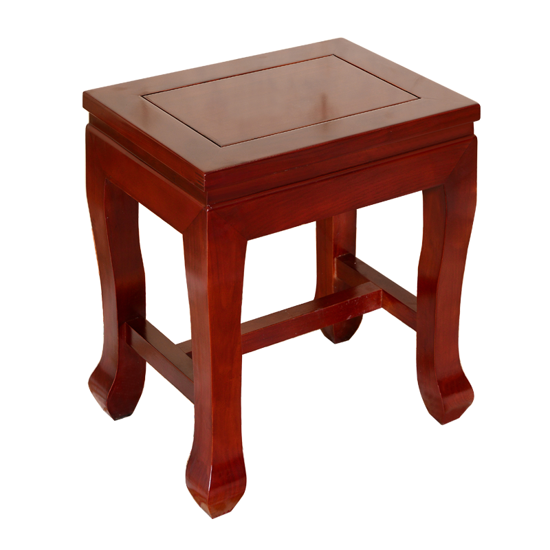 瑞呈堂 凳子家用实木方凳简约现代 仿古凳高凳餐凳换鞋凳中式榆木小凳子板凳 JTA25 草花古凳