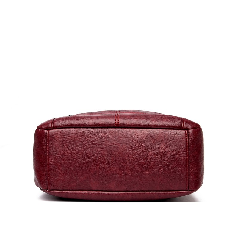 晶轼软皮包包女2025新款百搭大容量斜挎包时尚中老年妈妈包女士单肩包 黑色